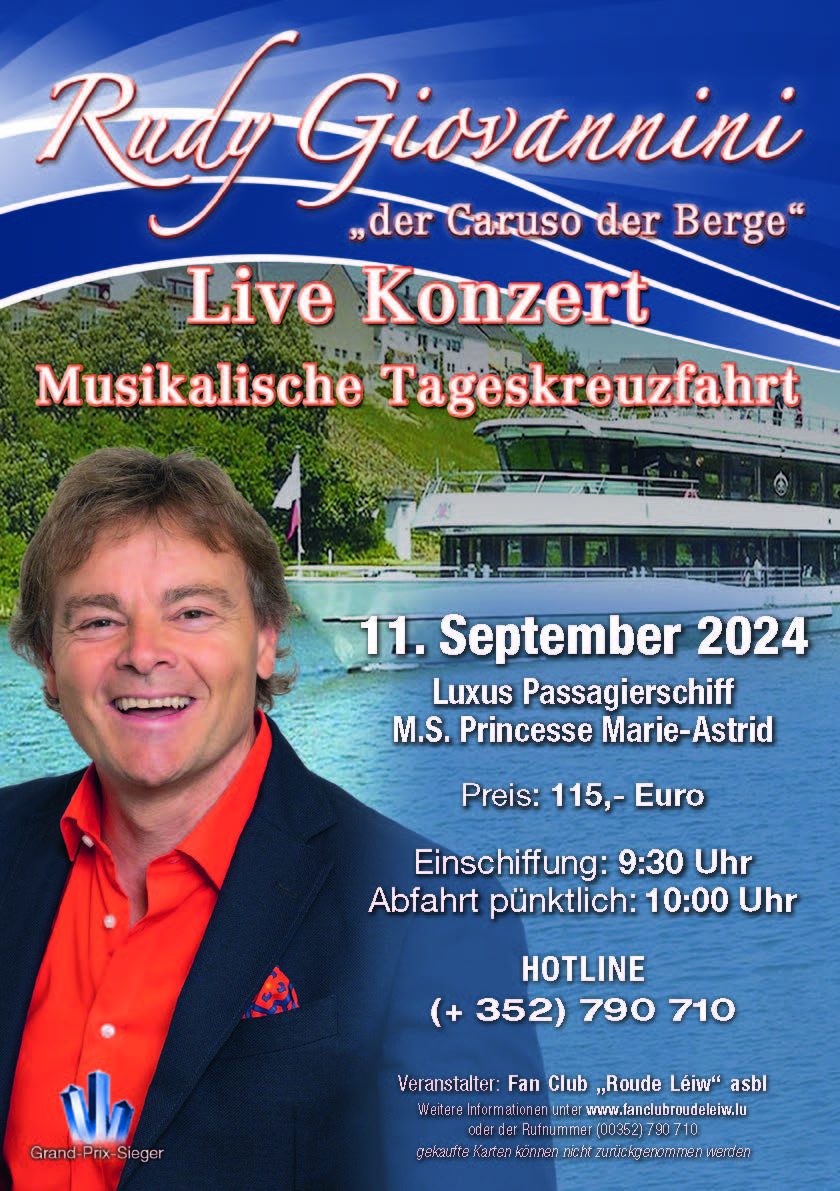 Rudy GiovanniFLY Tageskreuzfahrt 2024